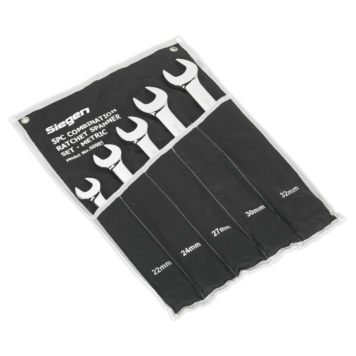 Combination Ratchet Spanner Set 5pc Metric