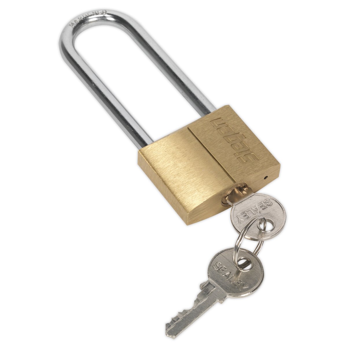 Brass Body Padlock with Brass Cylinder Long Shackle 40mm