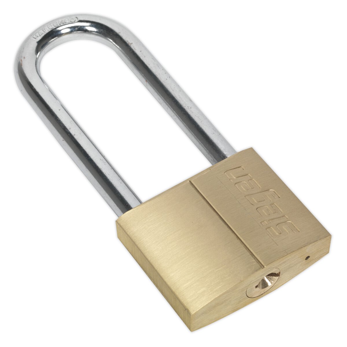 Brass Body Padlock with Brass Cylinder Long Shackle 50mm