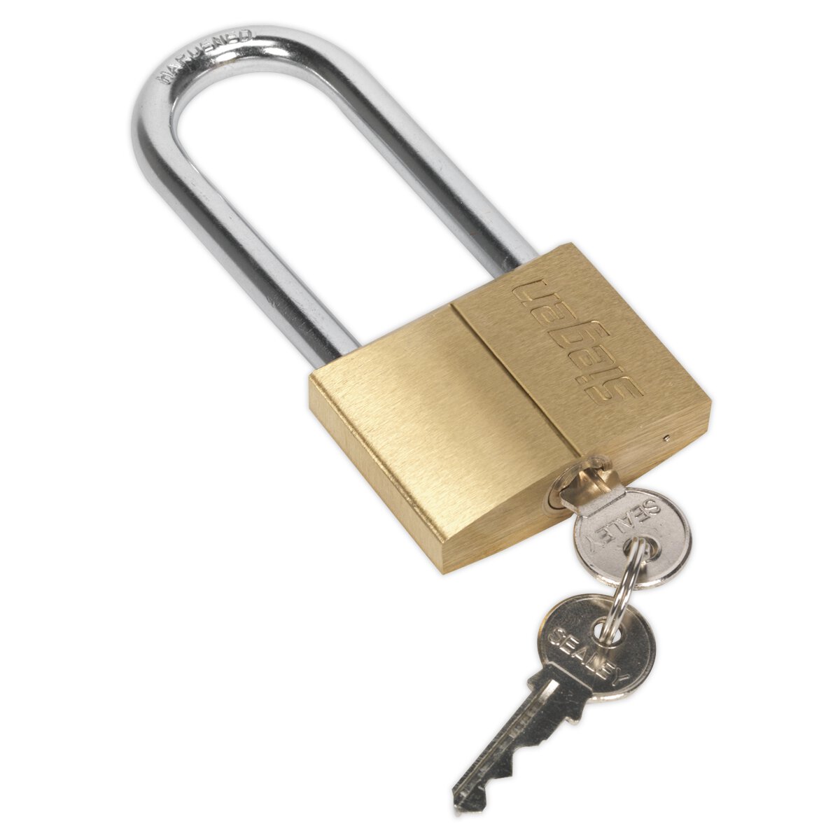 Brass Body Padlock with Brass Cylinder Long Shackle 60mm
