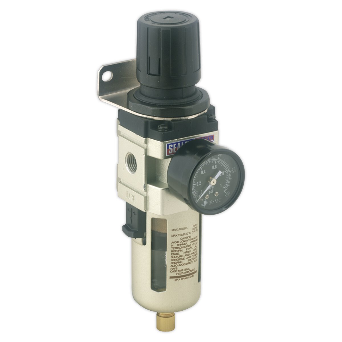 Air Filter/Regulator Max Airflow 70cfm