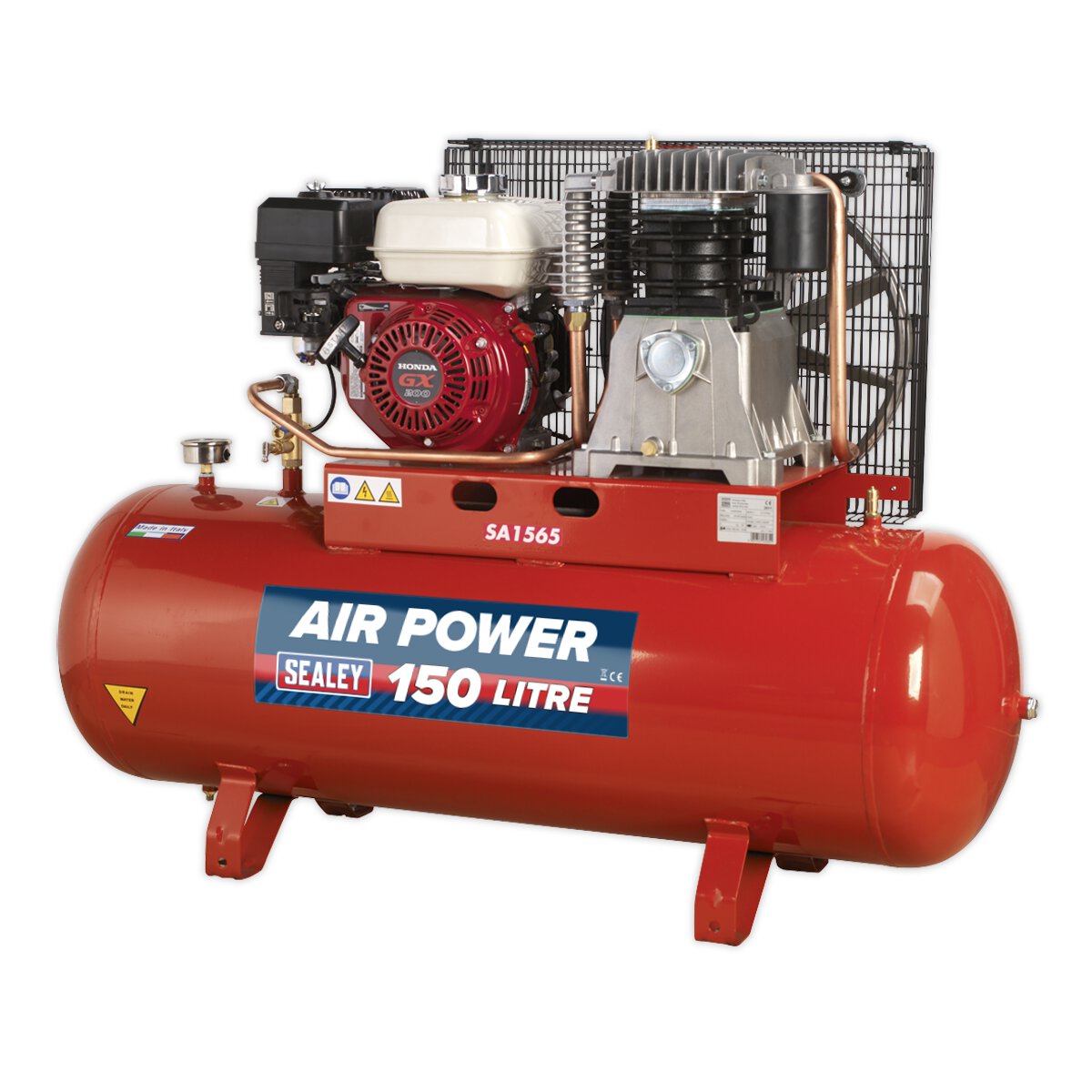 Compressor 150L Belt Drive Petrol Engine 6.5hp