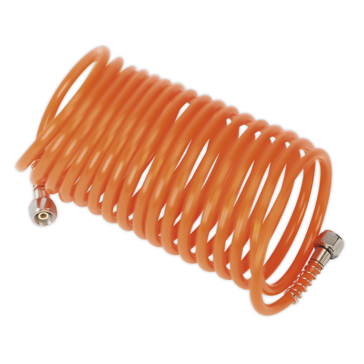 PE Coiled Air Hose 5m x Ø5mm with 1/4"BSP Unions