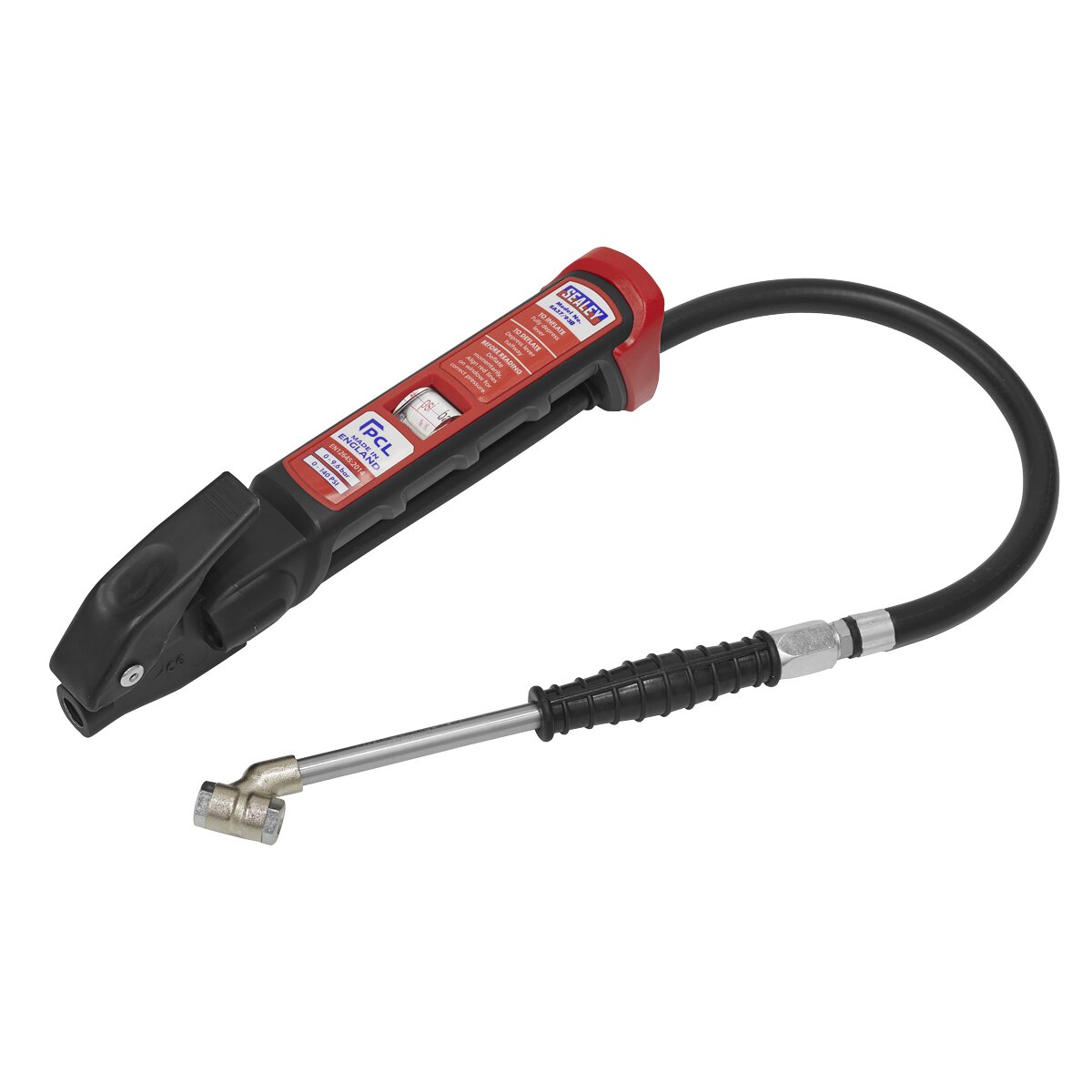 Premier Anodised Tyre Inflator with Twin Push-On Connector