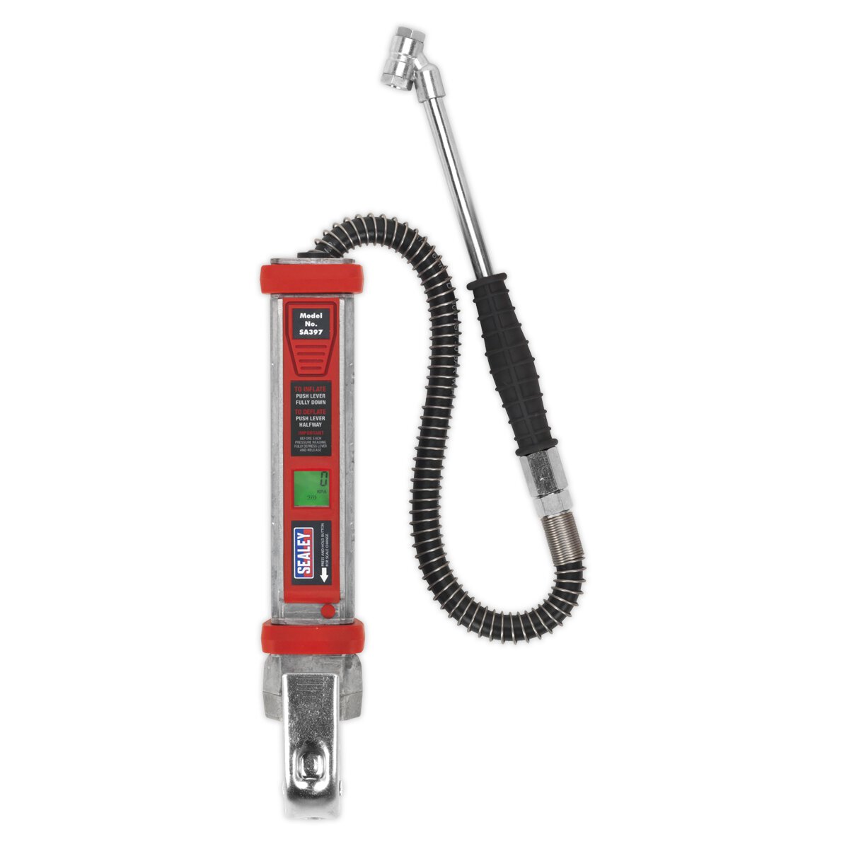 Professional Digital Tyre Inflator with Twin Push-On Connector