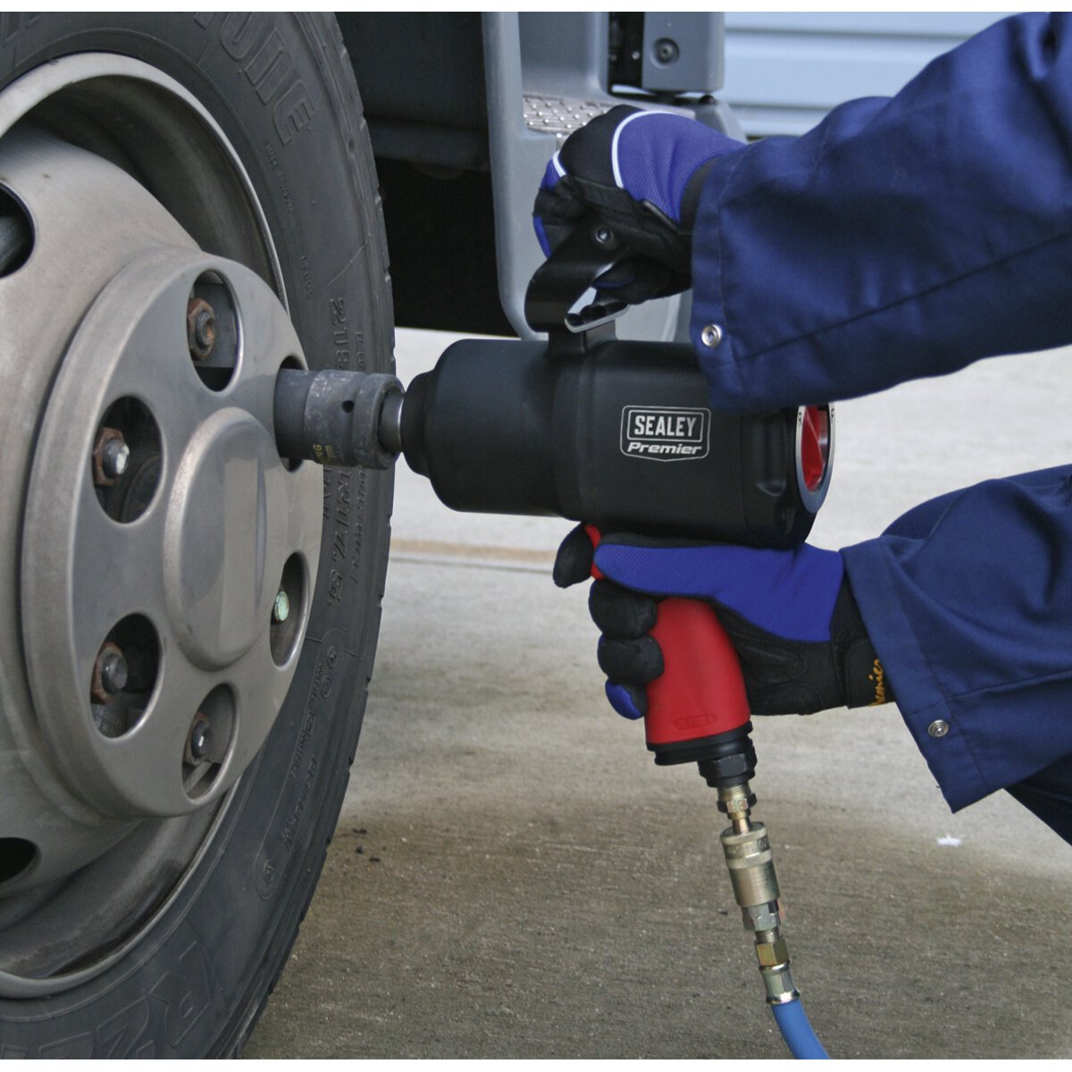 Air Impact Pistol Wrench 1"Sq Drive Twin Hammer Composite