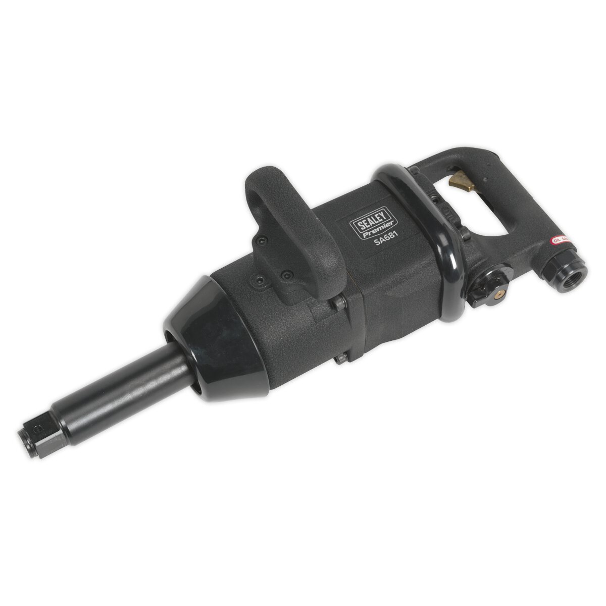 Air Impact Wrench 1"Sq Drive Pin Clutch Straight/Long Anvil 1800lb.ft