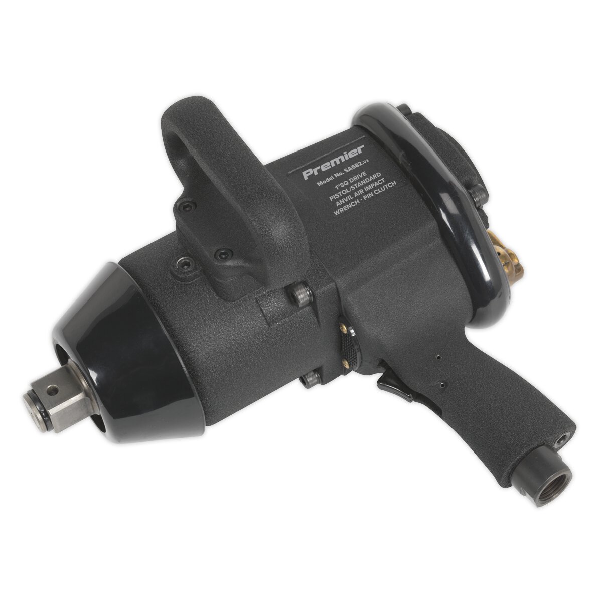 Air Impact Wrench 1"Sq Drive Pin Clutch Pistol/Standard Anvil