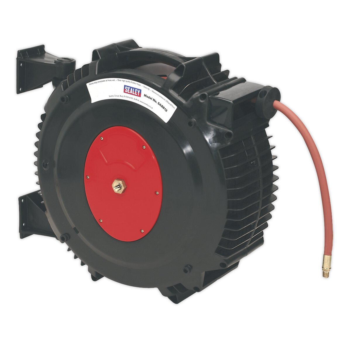 Retractable Air Hose Reel 15m Ø13mm ID Rubber Hose