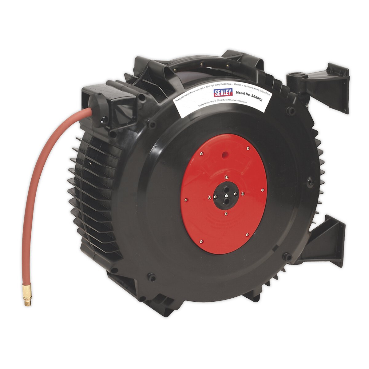 Retractable Air Hose Reel 15m Ø13mm ID Rubber Hose