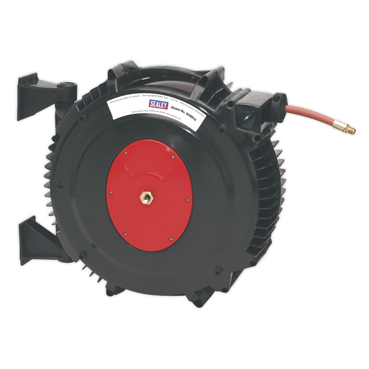 Retractable Air Hose Reel 15m Ø13mm ID Rubber Hose