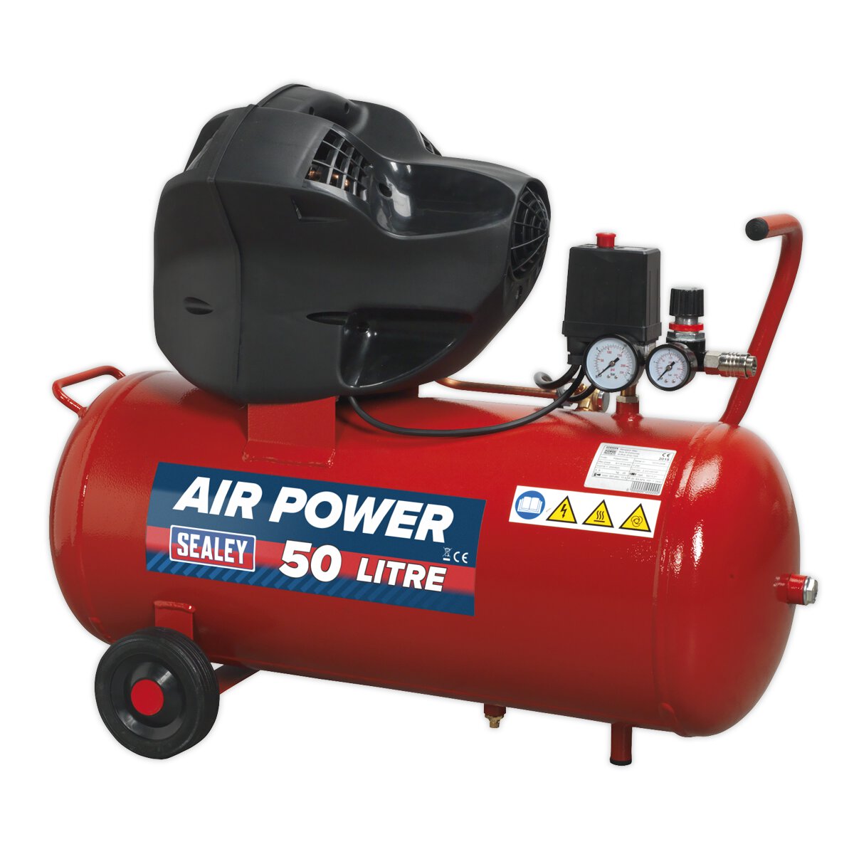 Compressor 50L V-Twin Belt Drive 3hp Oil Free