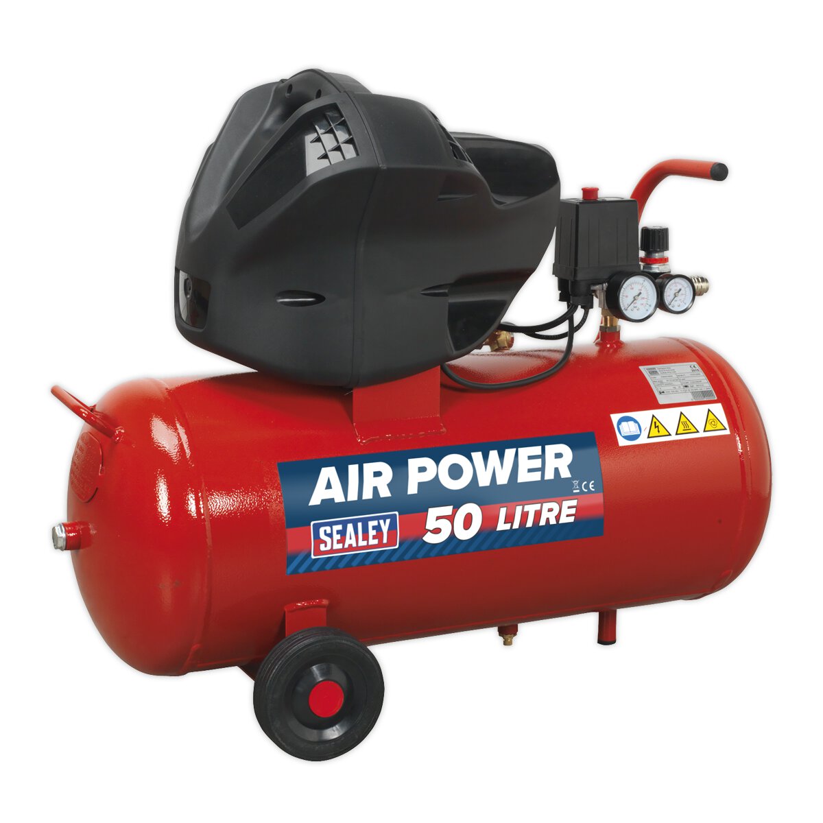 Compressor 50L V-Twin Belt Drive 3hp Oil Free