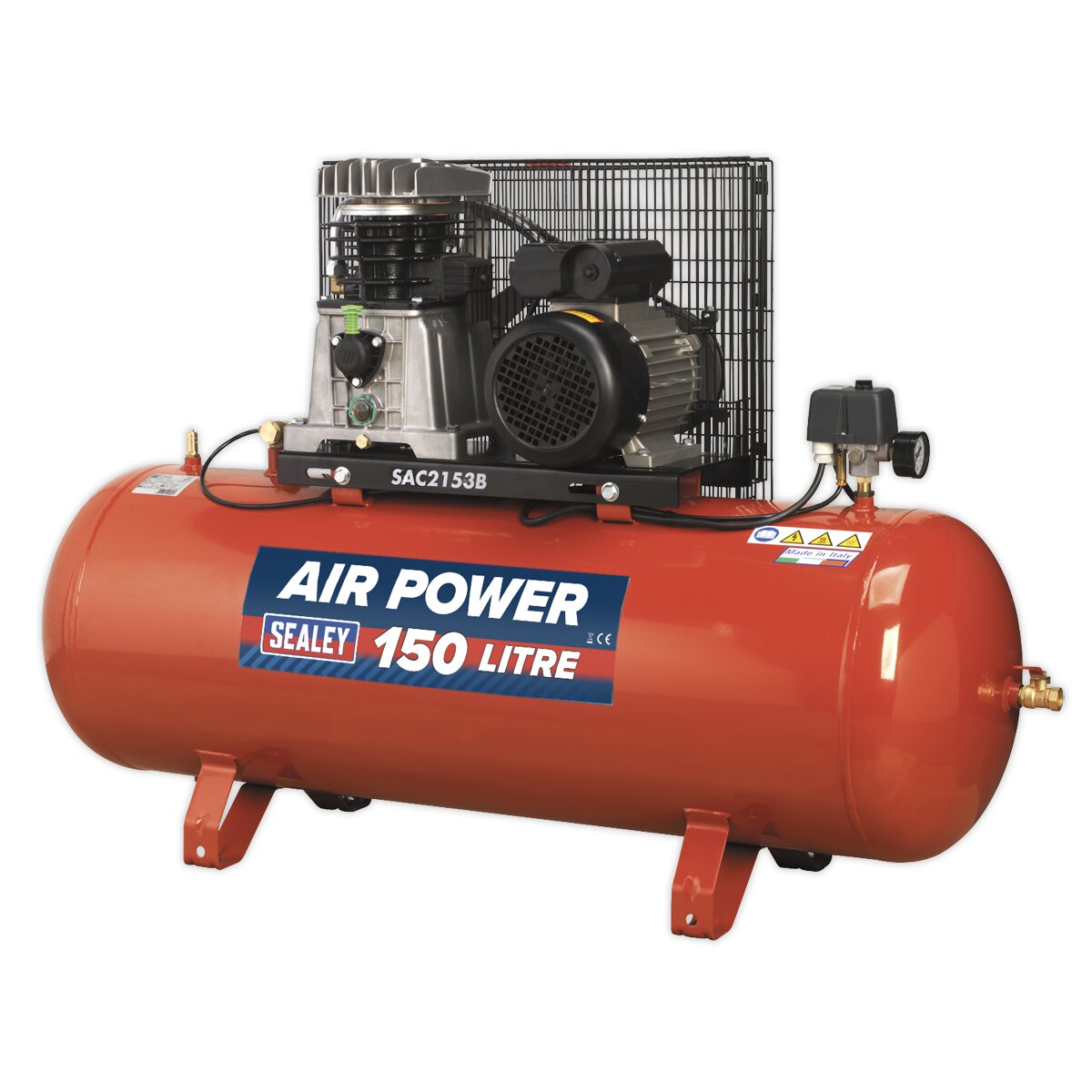 Compressor 150L Belt Drive 3hp with Cast Cylinders
