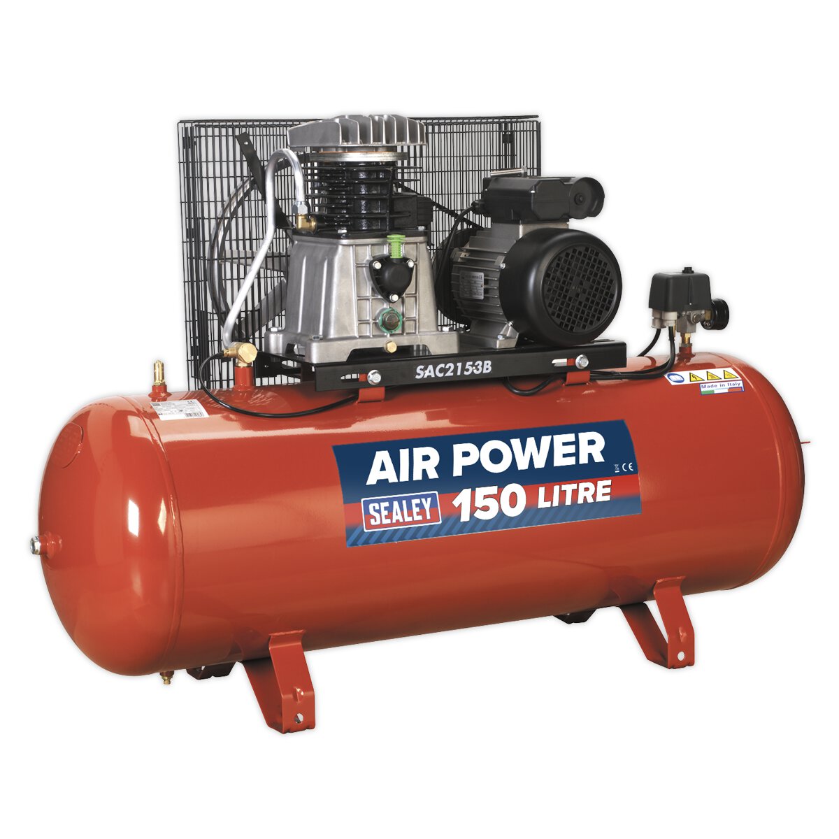 Compressor 150L Belt Drive 3hp with Cast Cylinders