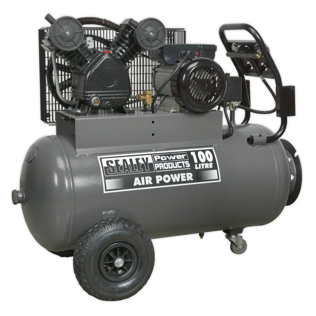 Compressor 100L Belt Drive 3hp with Front Control Panel