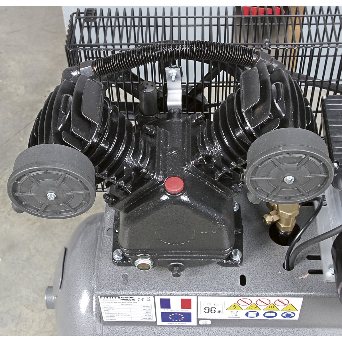 Compressor 100L Belt Drive 3hp with Front Control Panel