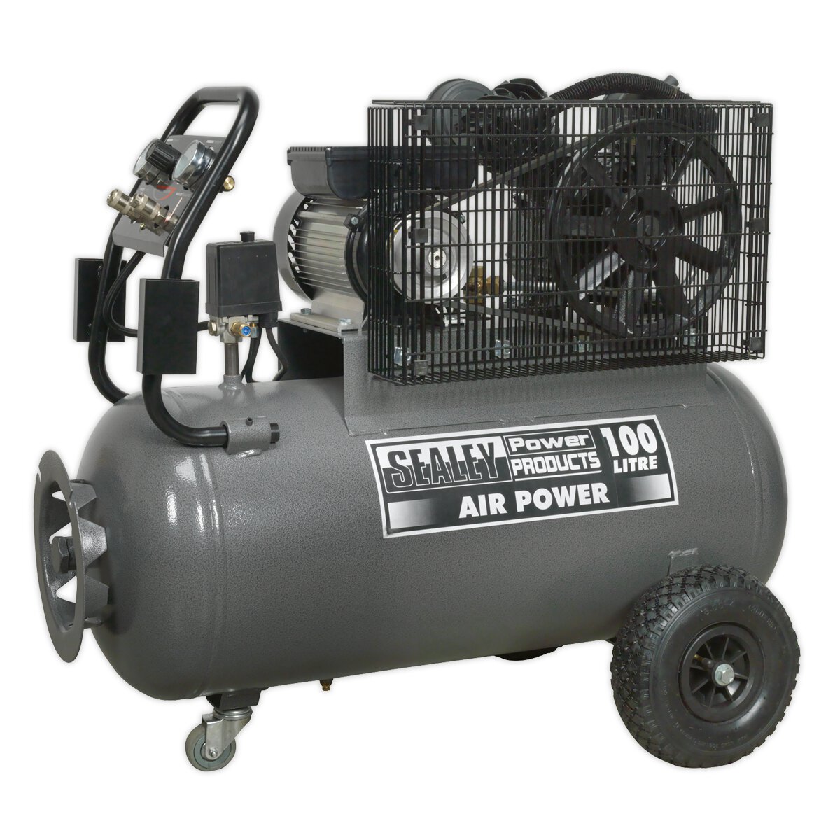 Compressor 100L Belt Drive 3hp with Front Control Panel