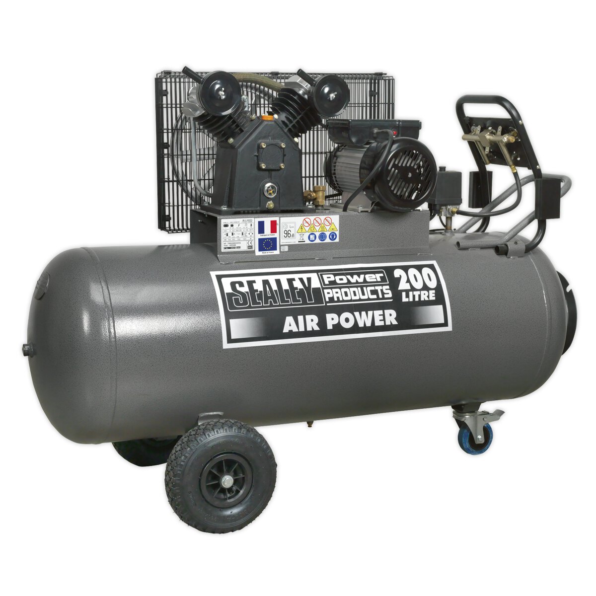 Compressor 200L Belt Drive 3hp with Front Control Panel