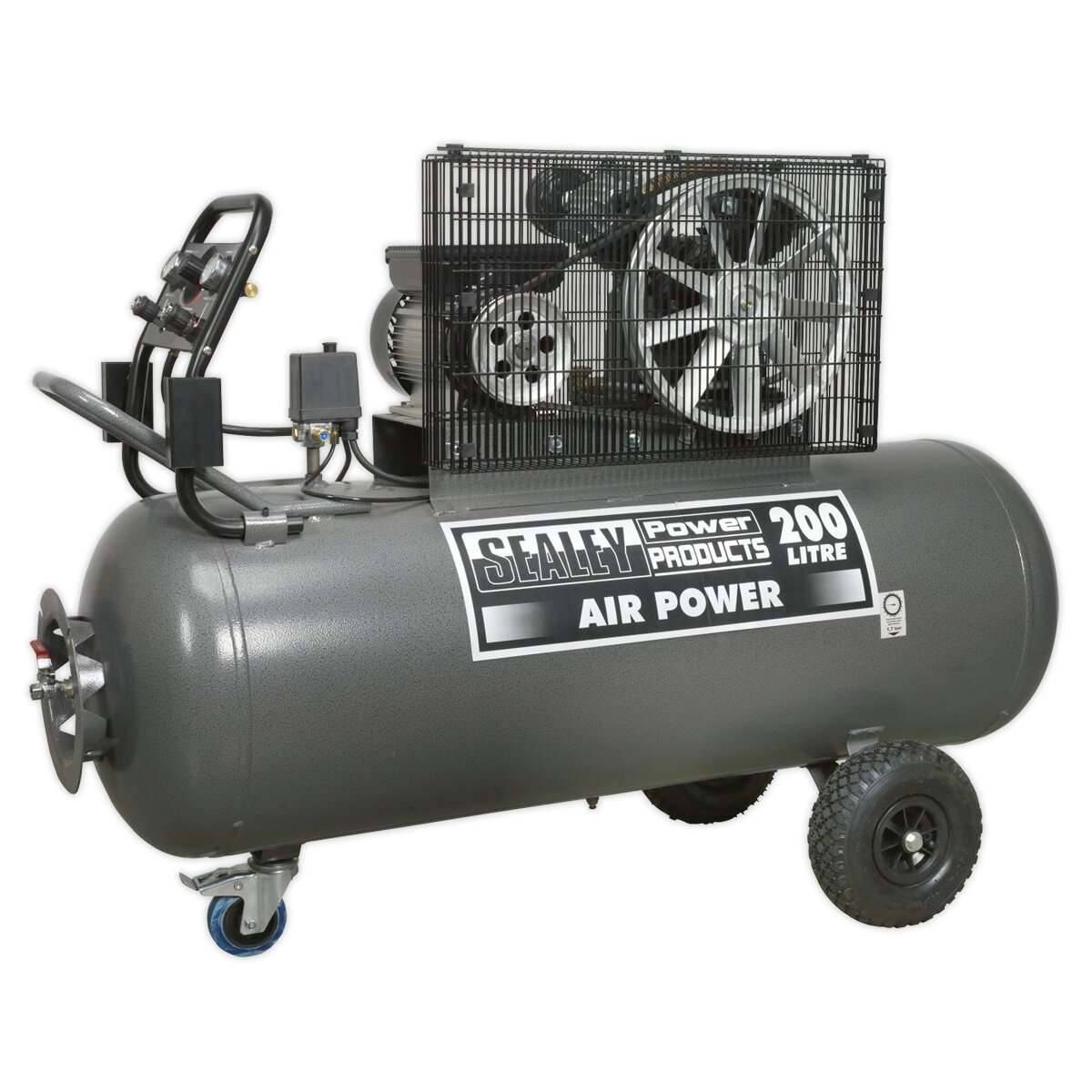 Compressor 200L Belt Drive 3hp with Front Control Panel