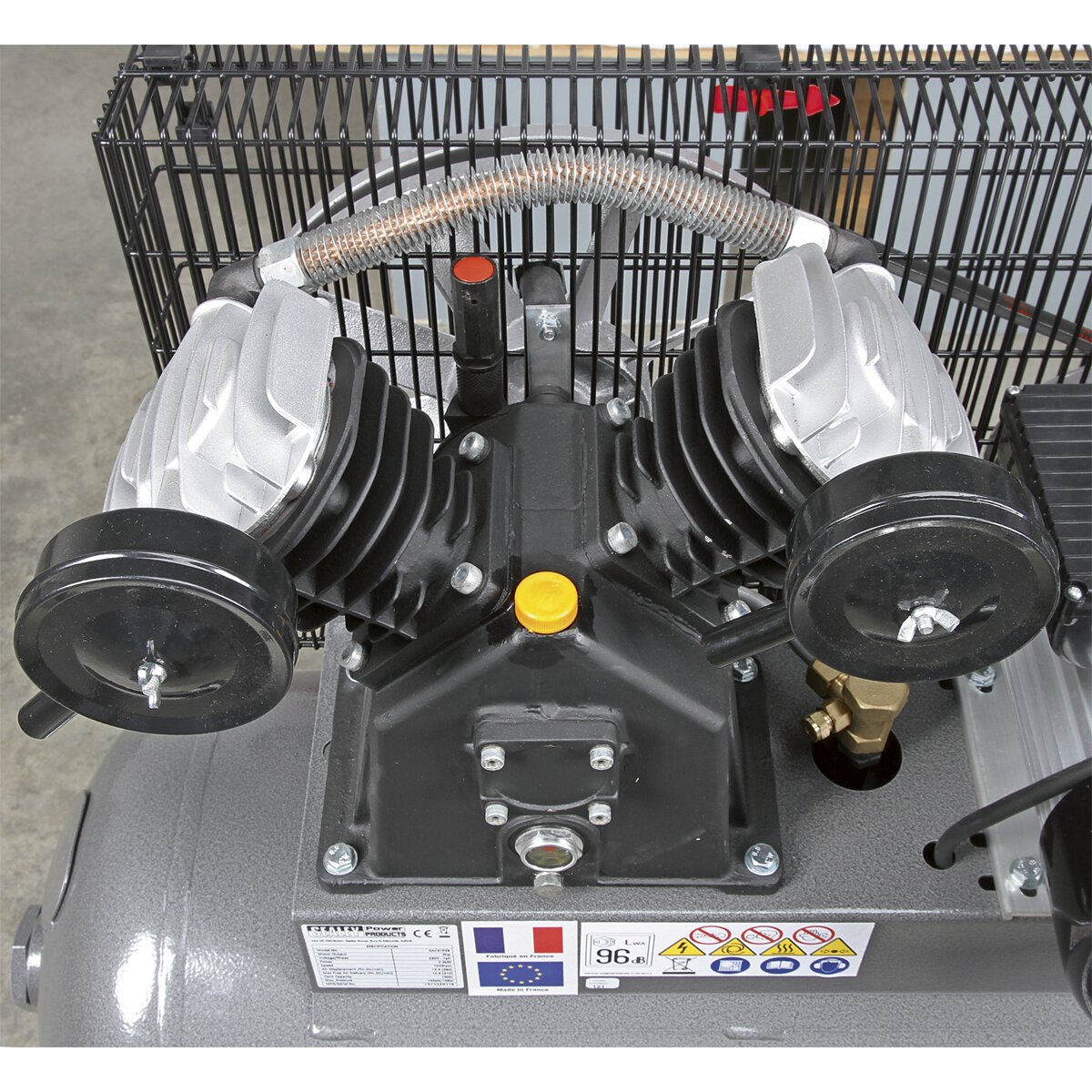 Compressor 200L Belt Drive 3hp with Front Control Panel 415V 3ph