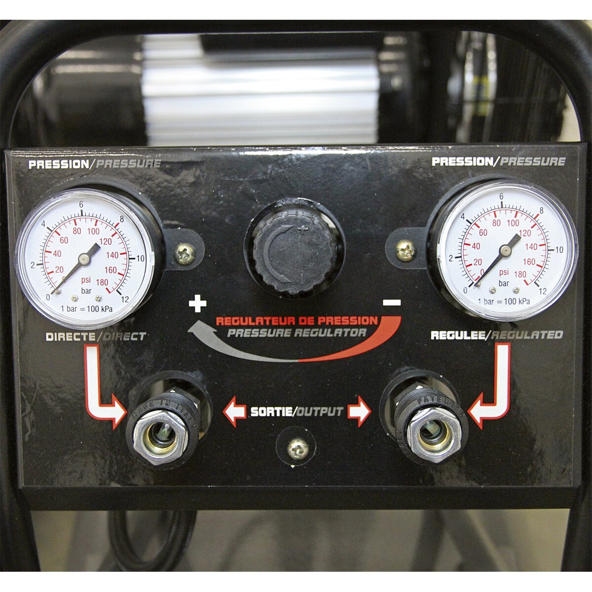 Compressor 50L Belt Drive 3hp with Front Control Panel