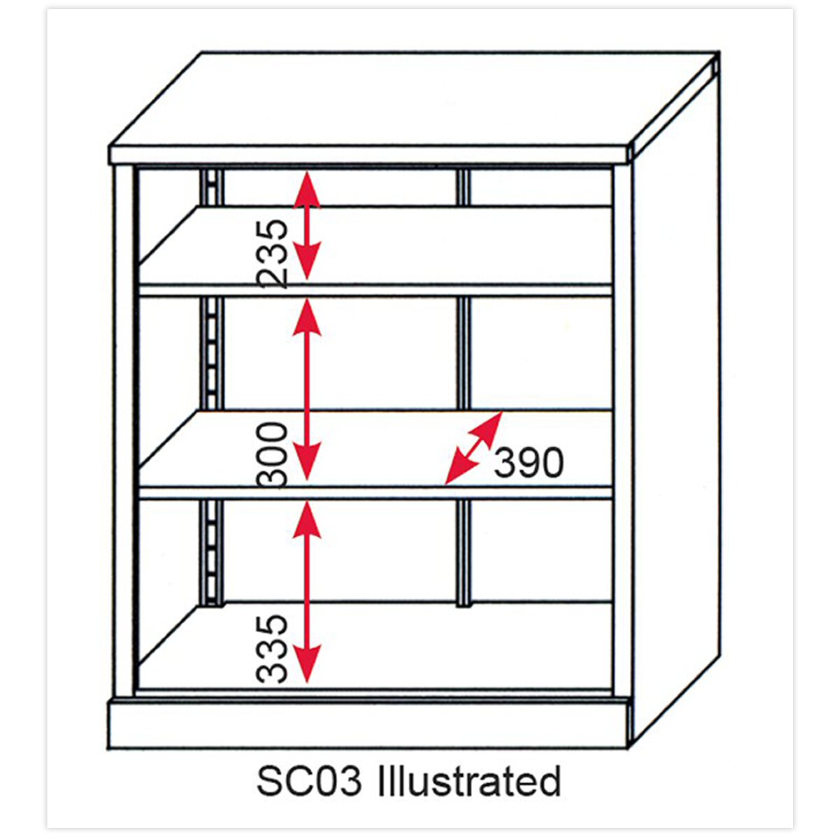 Floor Cabinet 2 Shelf 2 Door