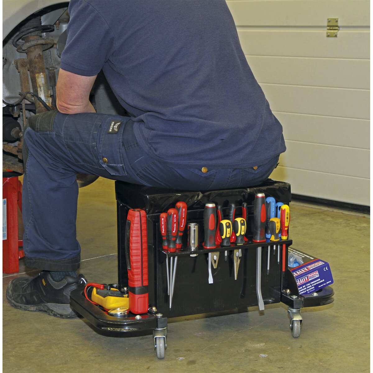 Mechanic's Utility Seat & Toolbox