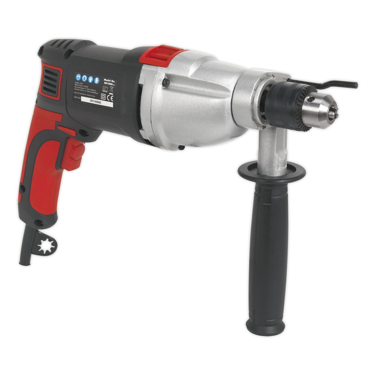 Hammer Drill Ø13mm 2 Mechanical/Variable Speed 1050W/230V