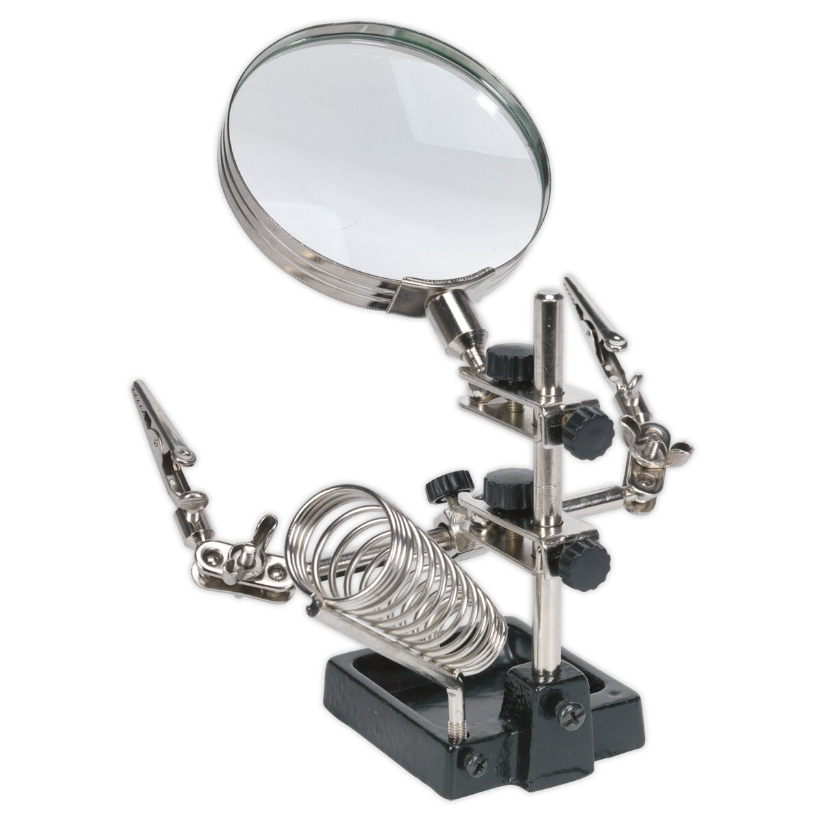 Mini Robot Soldering Stand with Magnifier & Iron Holder