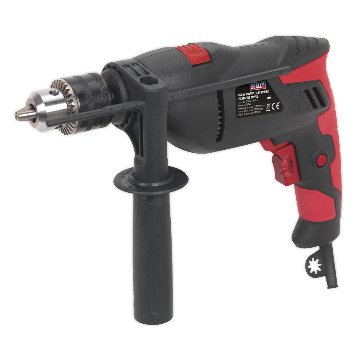 Hammer Drill Ø13mm Variable Speed with Reverse 750W/230V