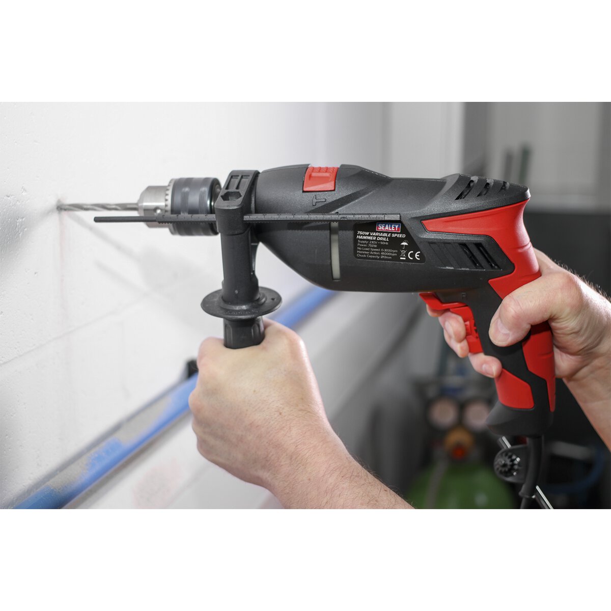 Hammer Drill Ø13mm Variable Speed with Reverse 750W/230V