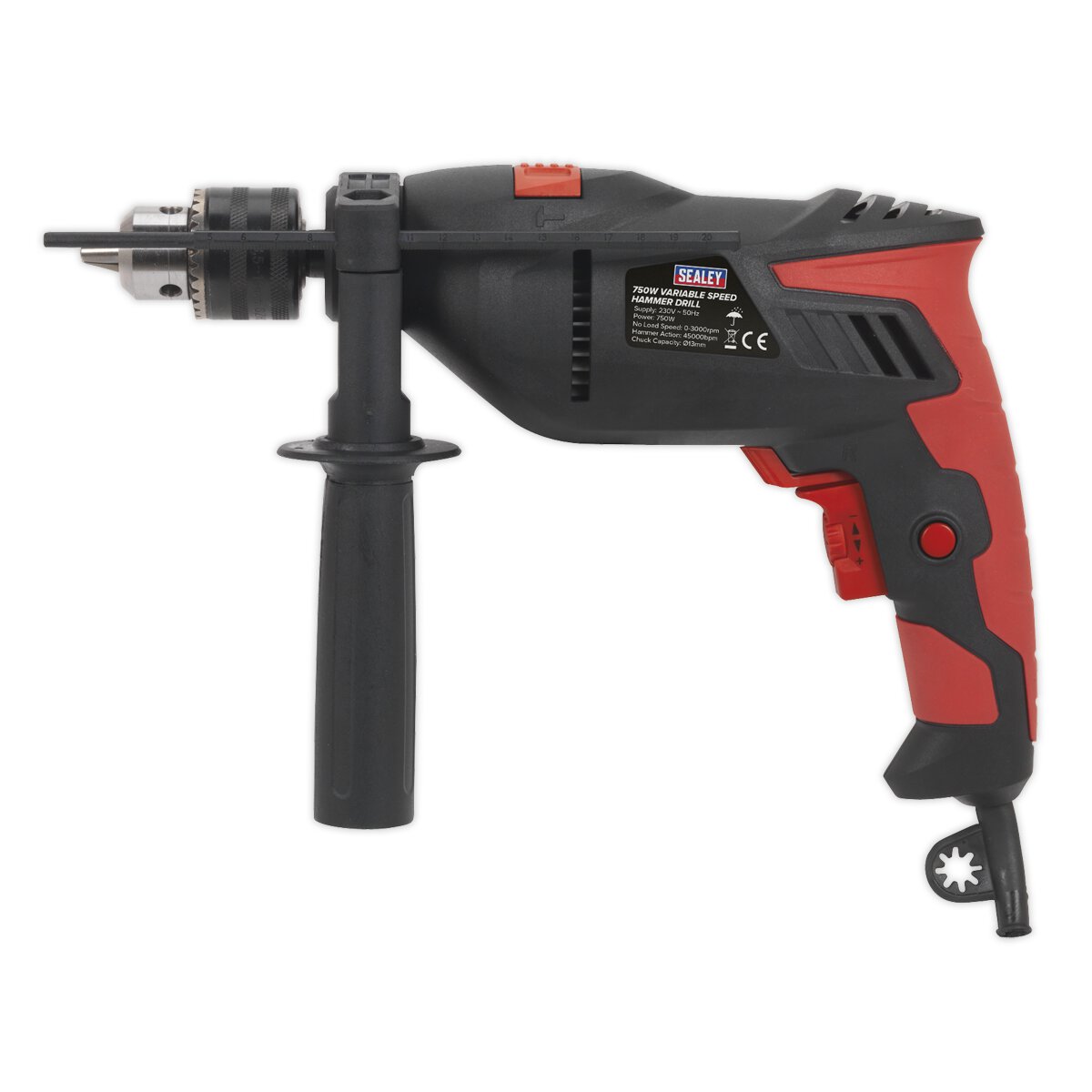 Hammer Drill Ø13mm Variable Speed with Reverse 750W/230V
