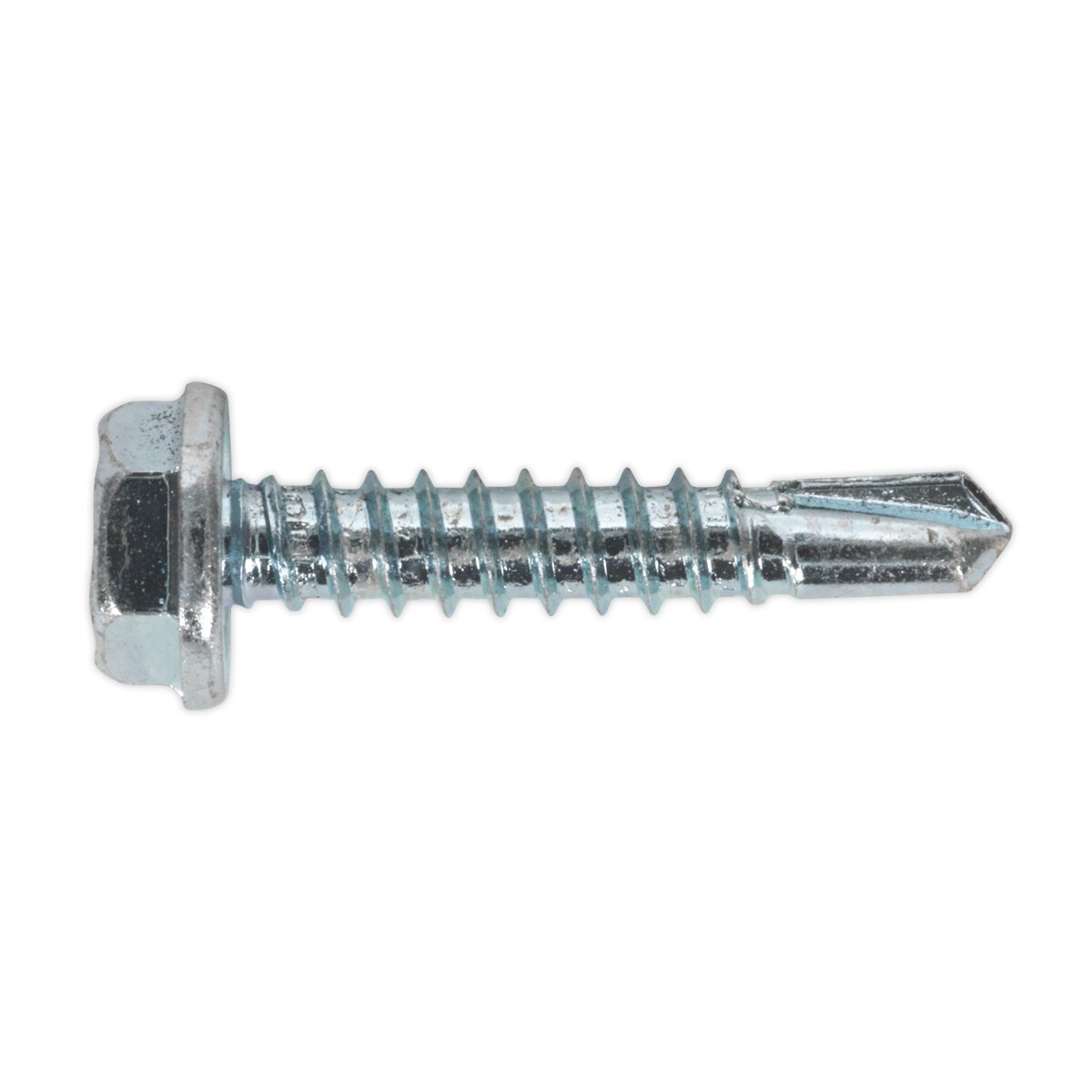 Self Drilling Screw 4.8 x 25mm Hex Head Zinc DIN 7504K Pack of 100