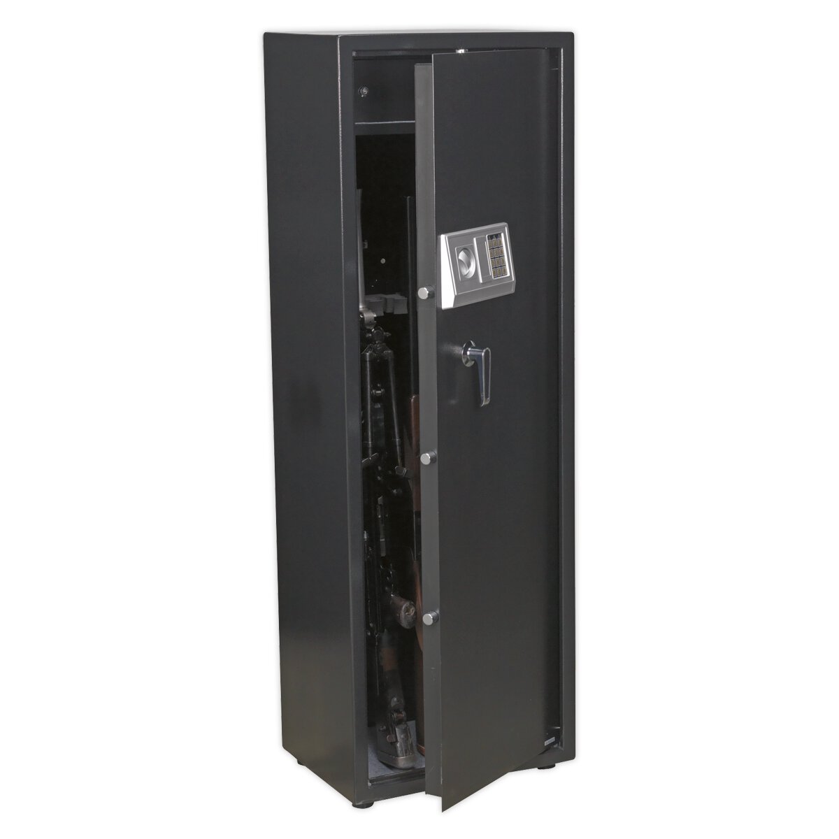 Gun Cabinet with Ammo Box & Electronic Lock 8 Gun Capacity