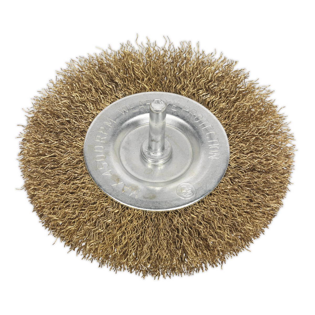 Flat Wire Brush Ø100mm with 6mm Shaft