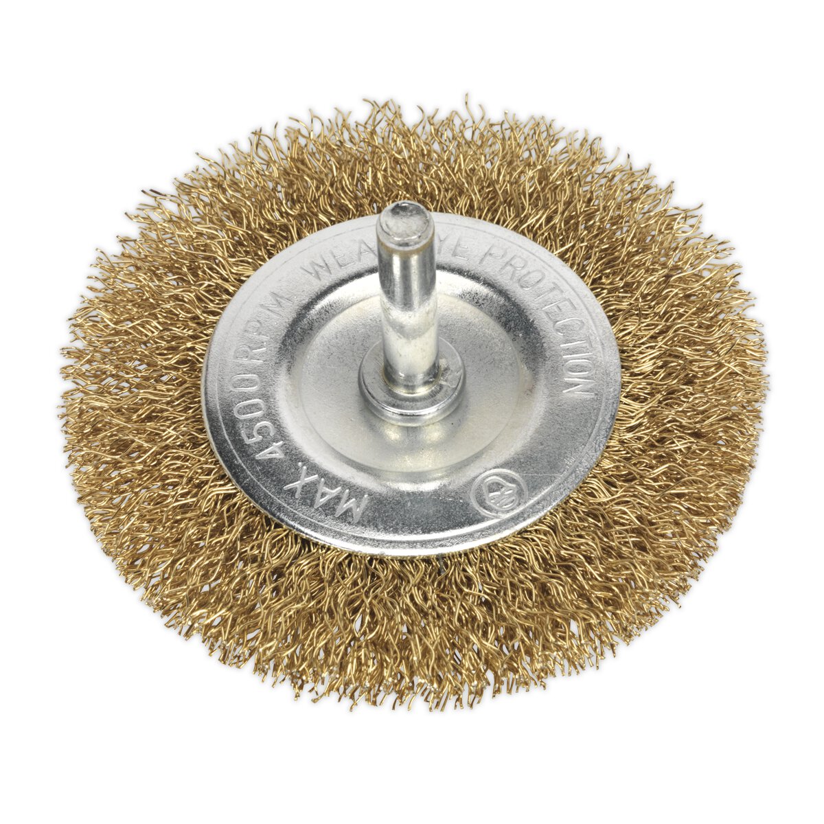 Flat Wire Brush Ø75mm with 6mm Shaft