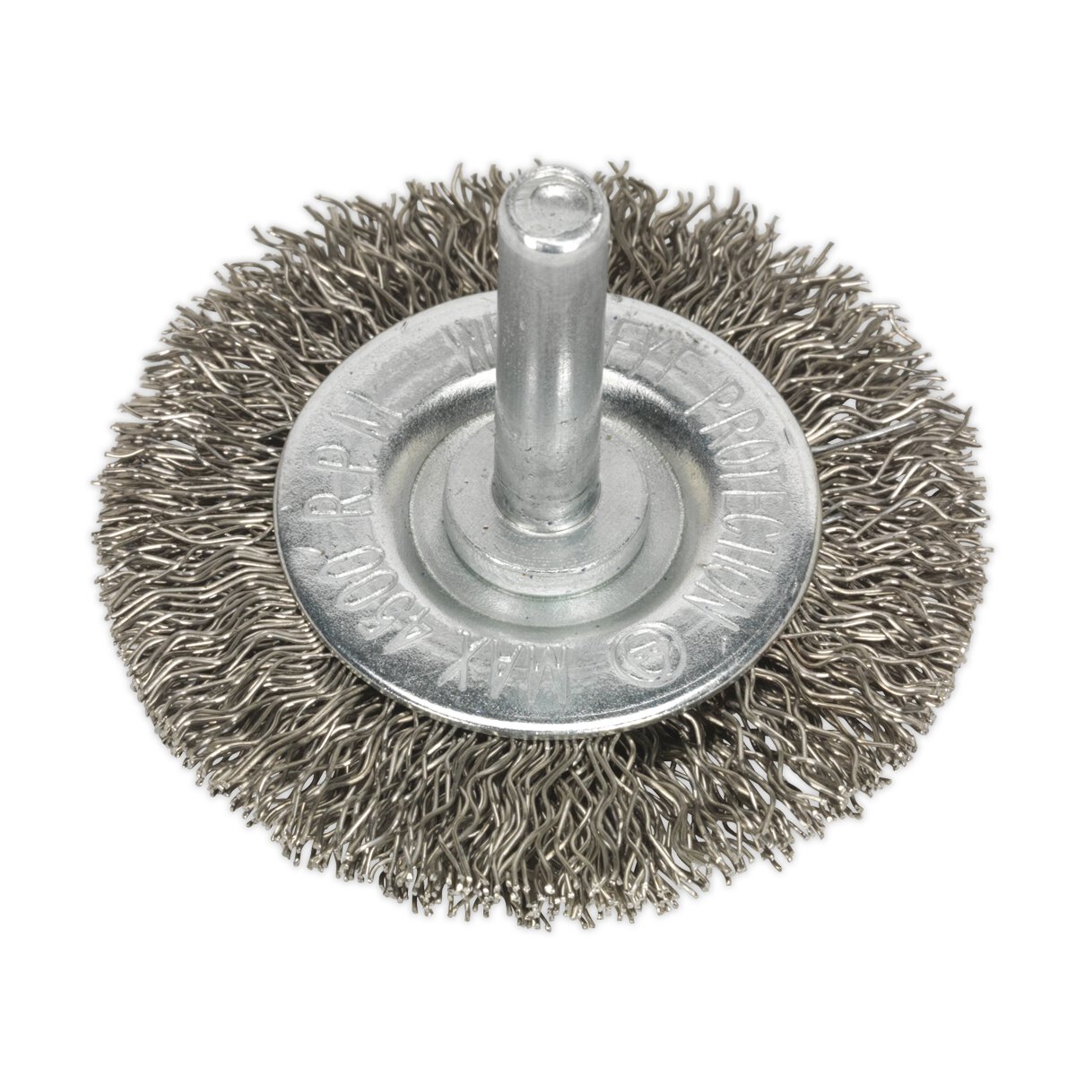 Flat Wire Brush Stainless Steel 50mm with 6mm Shaft