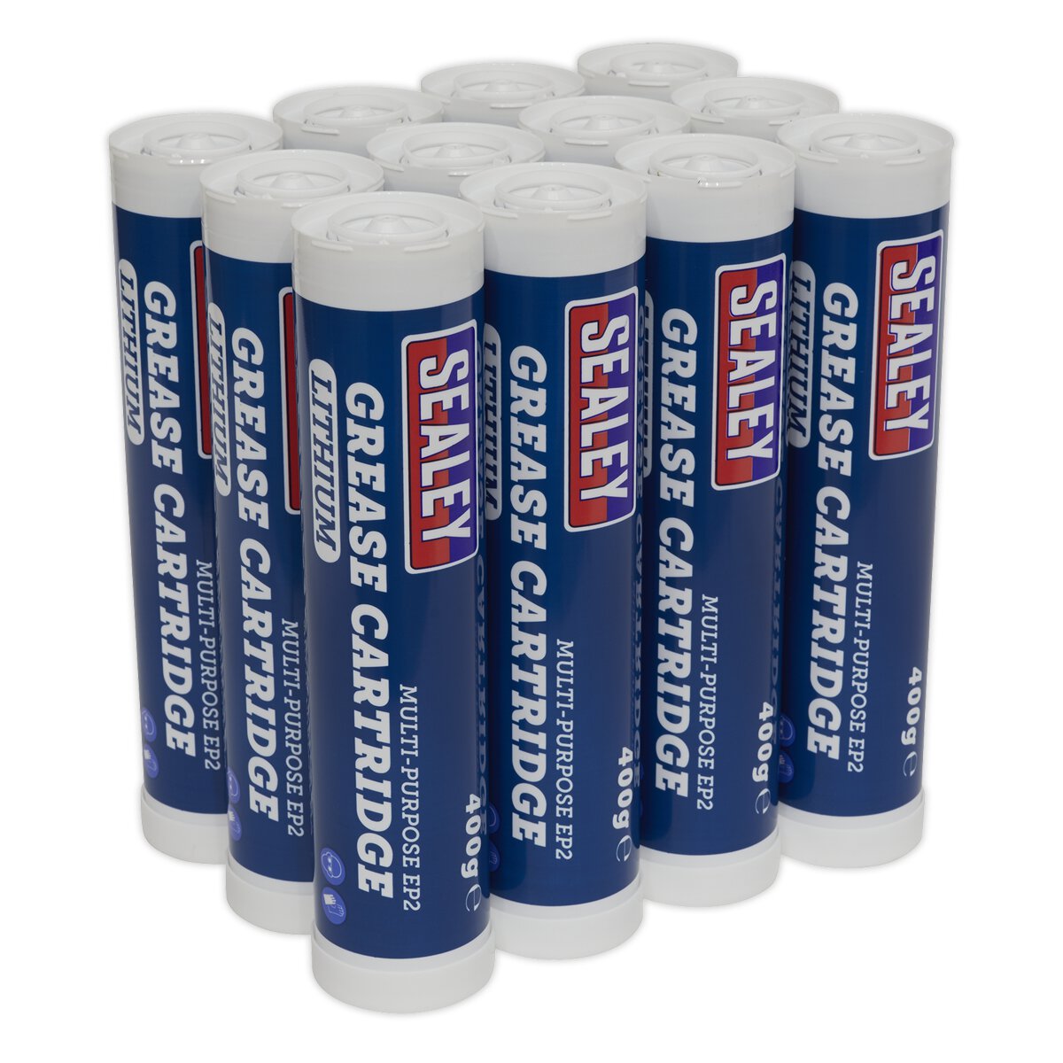 thumbnail image 2 of 12-Pack SAS Lithium EP2 Grease Gun Cartridges - High Quality Multi-Purpose Lubricant (SAS181) 2 of 2