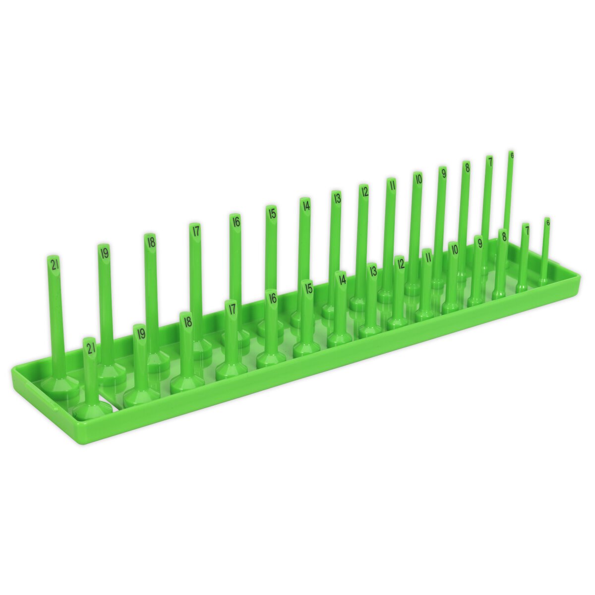 Socket Holder 3/8"Sq Drive 6-21mm Hi-Vis Green
