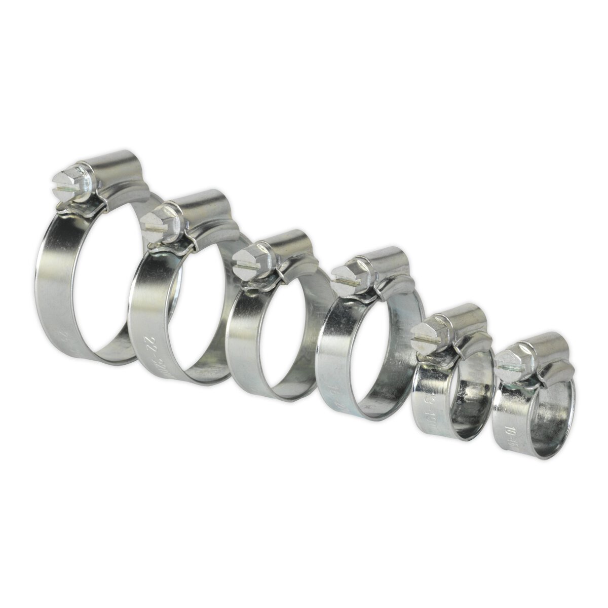 Hose Clip Assortment 30pc Ø8-29mm Zinc Plated