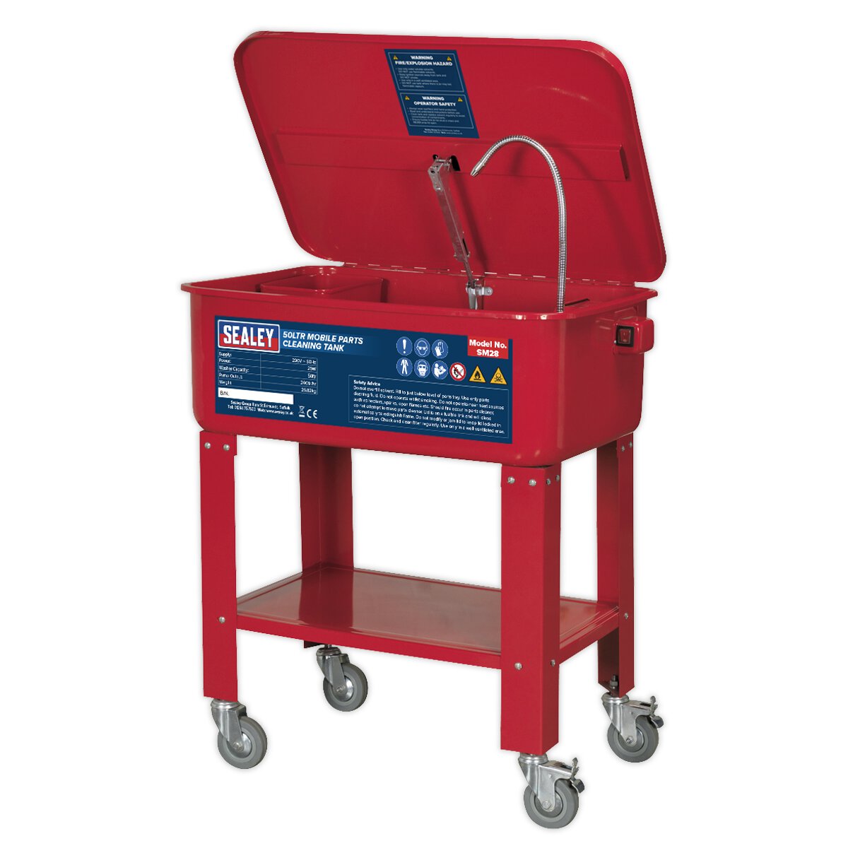 Mobile Parts Cleaning Tank 50L
