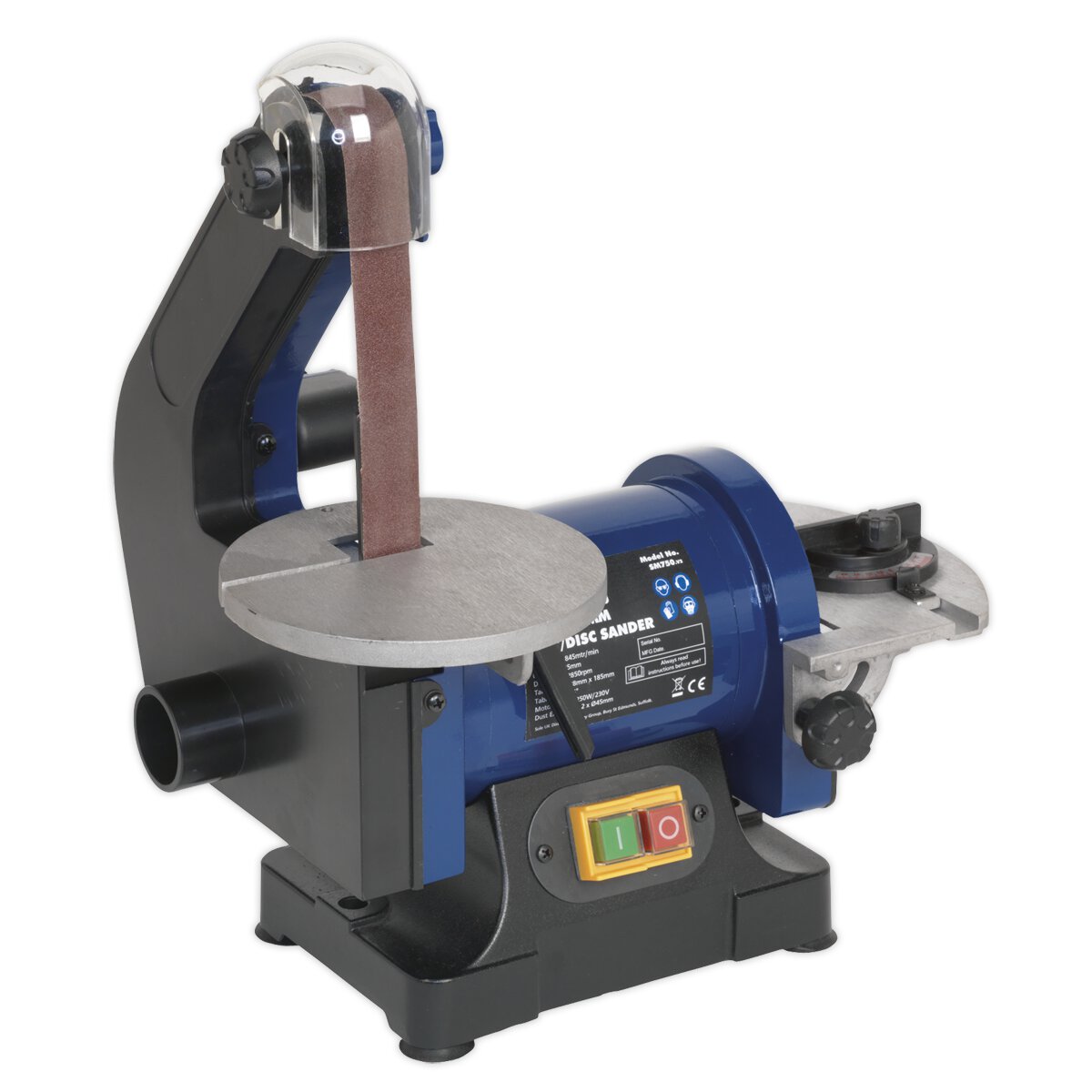 Belt/Disc Sander 25 x 762mm/Ø125mm 250W/230V