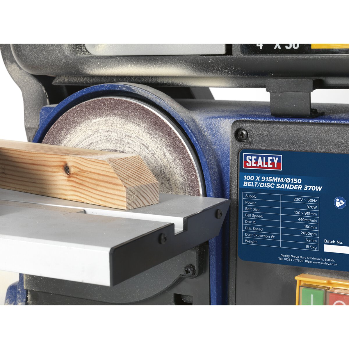 Belt/Disc Sander 100 x 915mm/Ø150 370W/230V