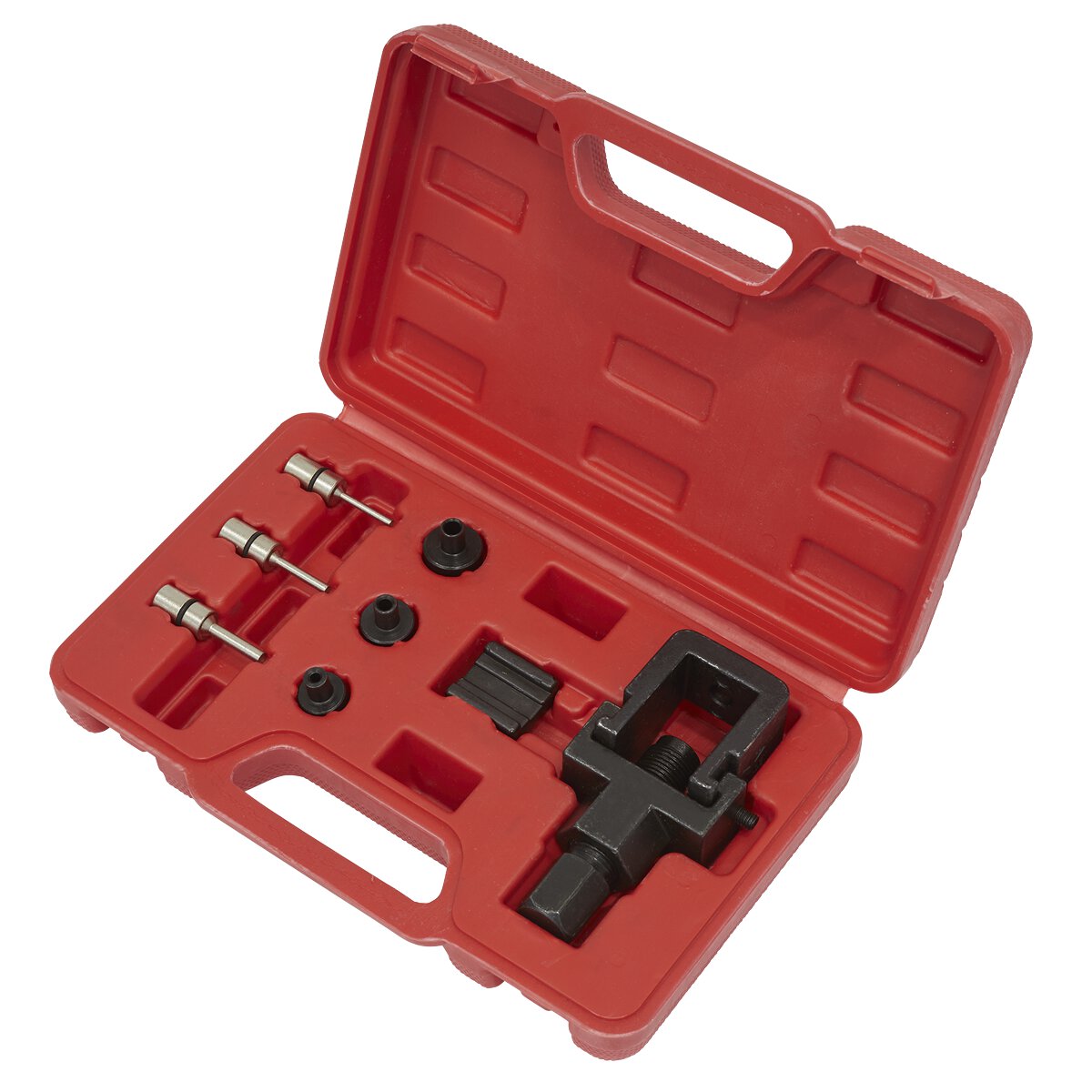 Motorcycle Chain Splitter & Riveting Tool Set - Heavy-Duty