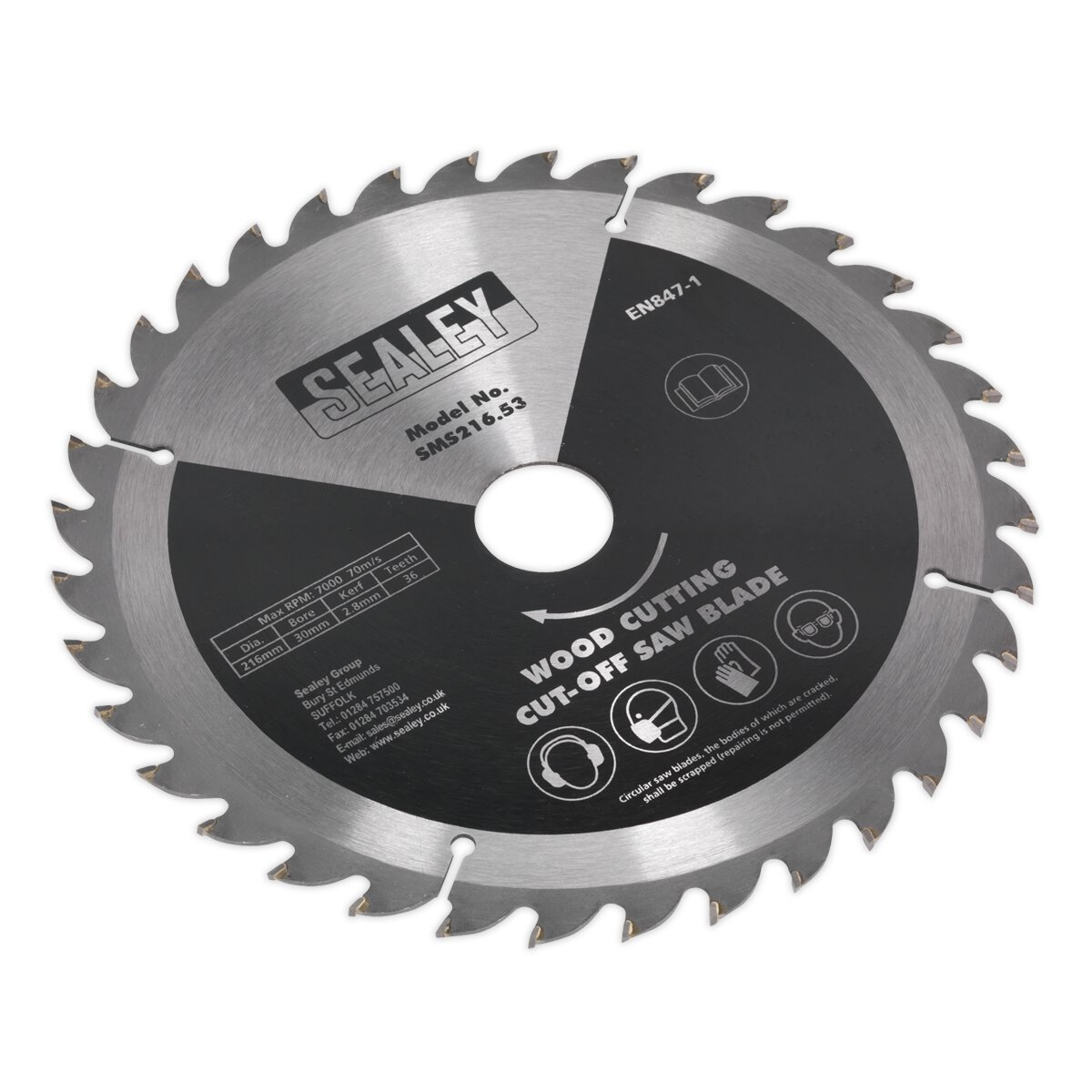 Cut-Off Saw Blade Ø216 x 2.8mm/Ø30mm 36tpu