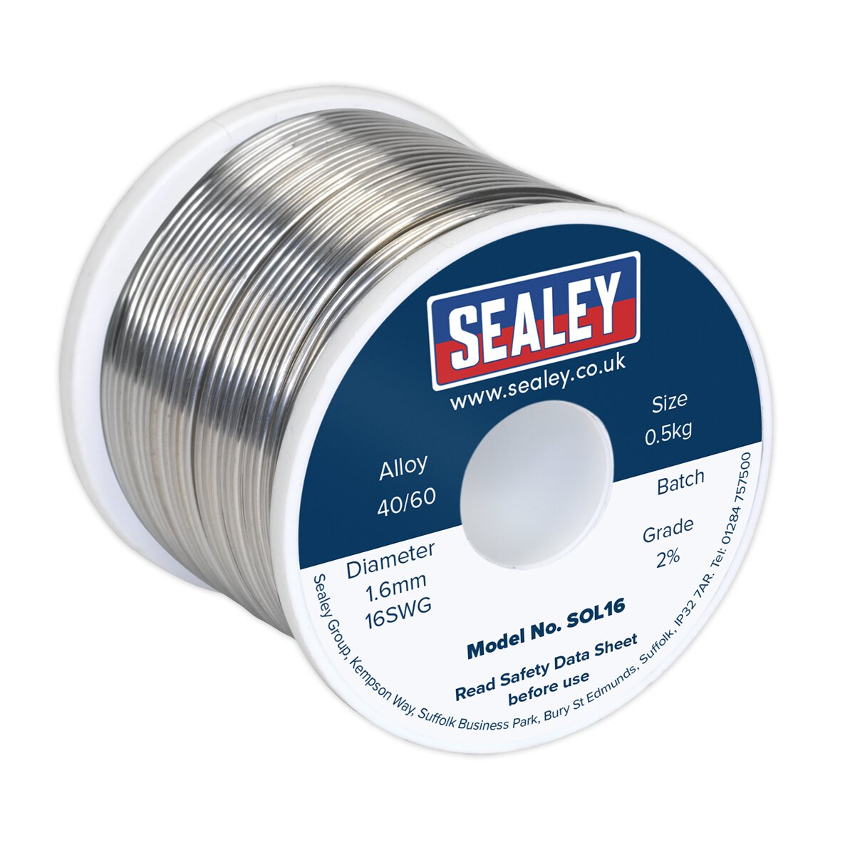 Solder Wire Quick Flow 1.6mm/16SWG 40/60 0.5kg Reel