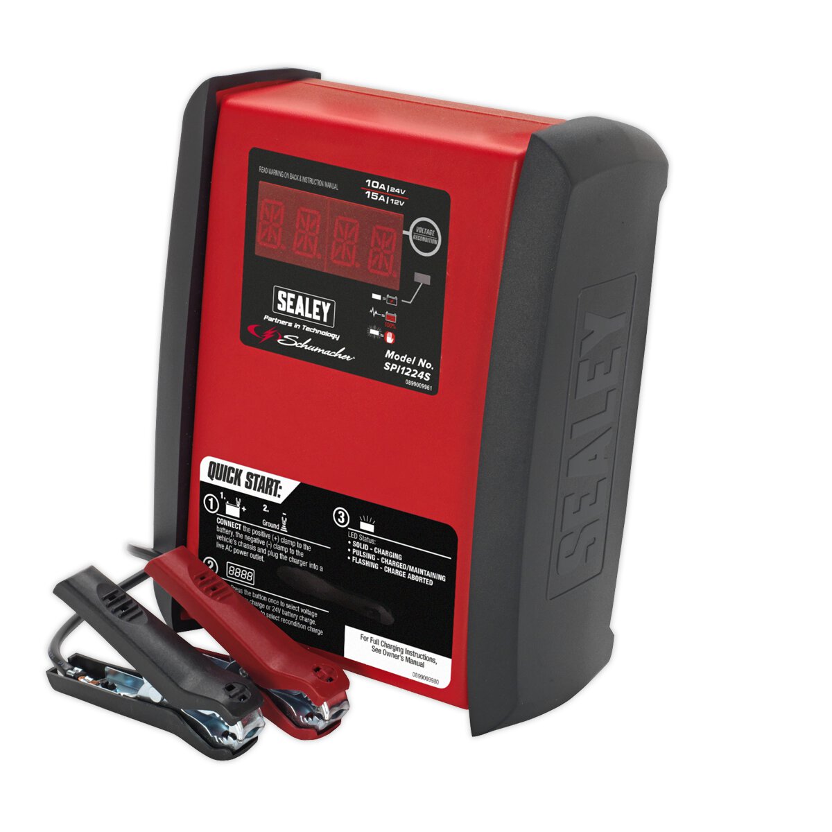 Schumacher® Intelligent Speed Charge Battery Charger 12V 15A/24V 10A