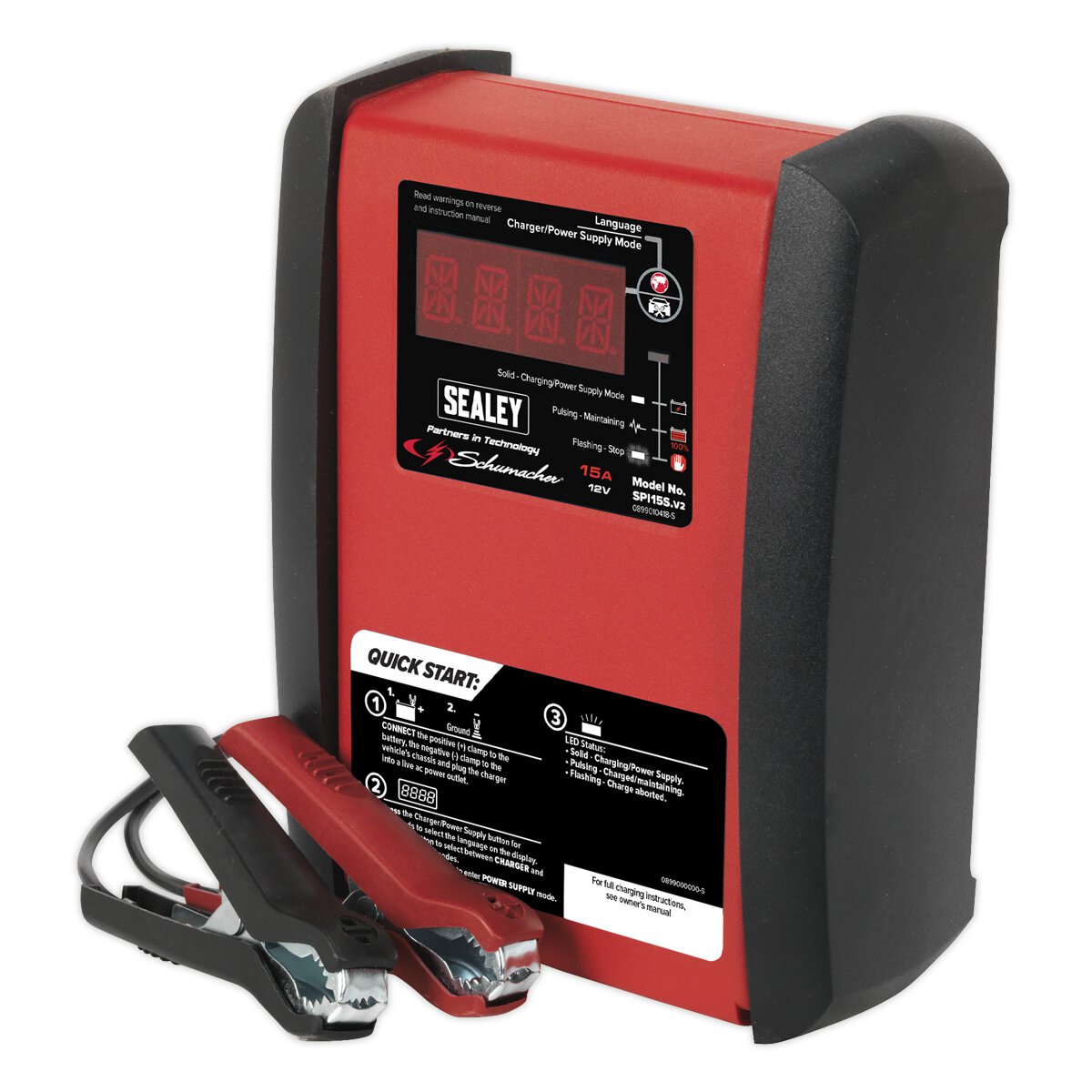 Schumacher® Intelligent Speed Charge Battery Charger 15A 12V