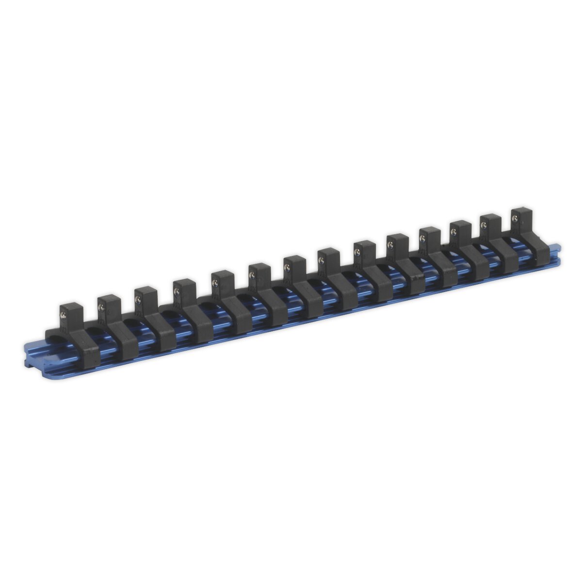 Socket Retaining Rail with 14 Clips Aluminium 1/4"Sq Drive